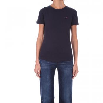 Tommy Hilfiger 1985 Women's Slim Slub Top - Desert Sky - Size S - Navy