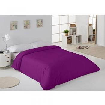 ES-TELA - Funda nórdica COMBI color Morado - Cama de 90 cm. - 50% Algodón / 50% Poliéster - 144 Hilos
