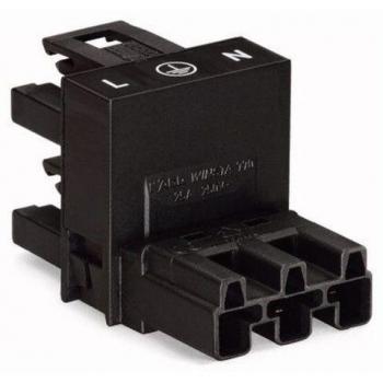 Wago 770-634 3-Pole H-Distribution Connector Black