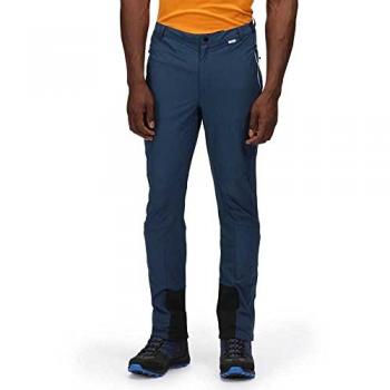 Regatta Men's Mountain III Water-repellent Hiking Trousers Moonlight Denim, Size: 36 S