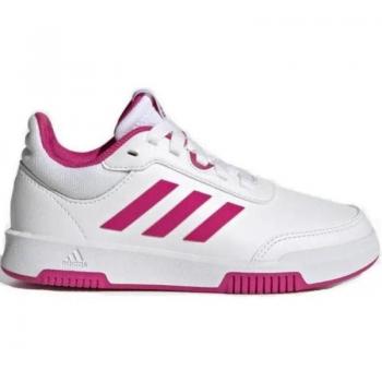 Zapatillas deportivas Adidas Tensaur Sport infantiles, modelo 20, color blanco-fucsia, con cordones