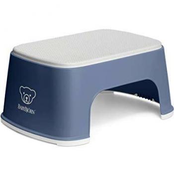 BABYBJÖRN Taburete para Niños, Azul profundo/Blanco