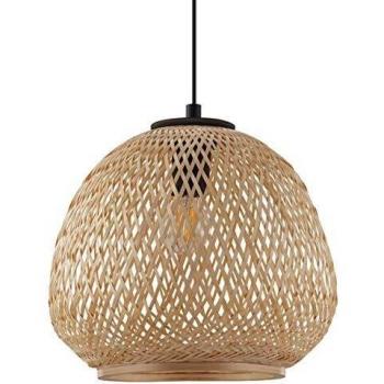 Lámpara Colgante Eglo Dembleby LED Madera 1xE27