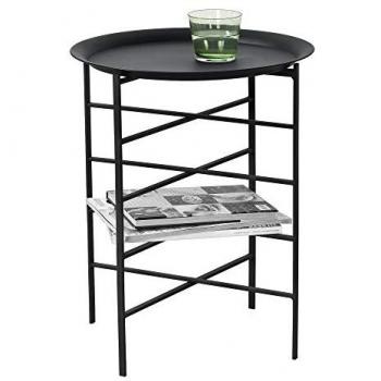 Mesa de Centro Wiltz con Tablero Extraíble de Metal 40 x 40 x 52 cm - Negro