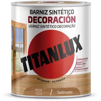 Barniz sintético decoración satinado teca 250ml Titanlux M11100914