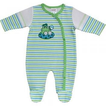 Schnizler Interlock, Schlafanzug gestreift Frosch-Pijama Bebé niños    Verde