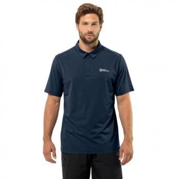 Camiseta de montaña Jack Wolfskin Delgami para hombre, manga corta, color azul noche (Night Blue), talla S