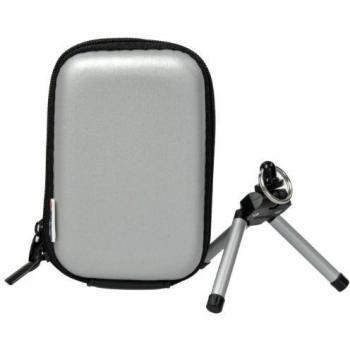 Foto Set Hard Box Plata – Bolsa con trípode de Mesa