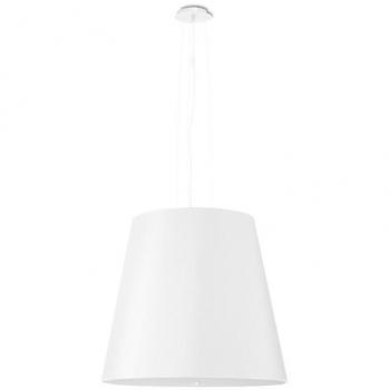 Lámpara de Techo Colgante Geneve 50 Blanca, E27, Acero con Tela, 3 Bombillas, LED Compatible, 140cm