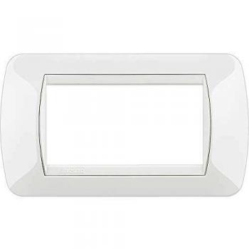 Placa de Cubierta 4 Módulos Living International - Blanca L4804BI