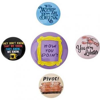 FRIENDS RD-RS660061 Pack CHAPAS Quotes, sintético, Multicolor, 10 x 12.5cm