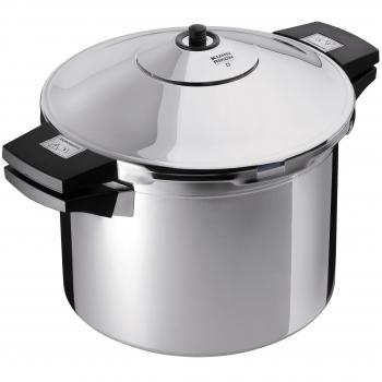 Kuhn Rikon Duromatic Inox, Olla a Presión Super Rápida con Asas 6 L. /24 Cm, Olla Express Apta para Inducción, Fondo Superthermic para una buena Distribucion del Calor, Acero Inoxidable18/10