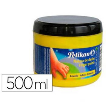 Pintura a dedos Pelikan amarillo 500ml.