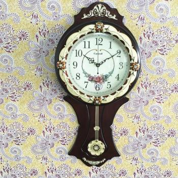 jinrou Wall Art moderno/antiguo relojes moda de gama alta europea decoraciones, madera europea reloj de pared Fashion Retro Classic reloj de pared péndulo Zhong bizhong