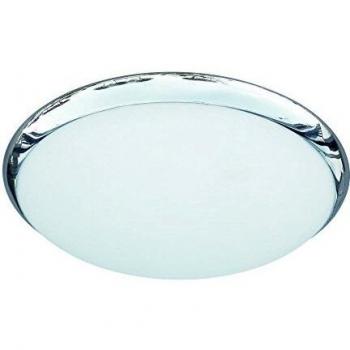 Plafón de baño Carpi IP44 E27 2x23w Cromo Cristal Opal