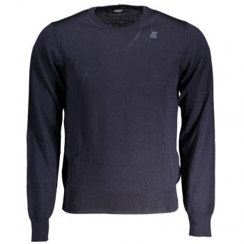 K-WAY Sebastien Merino Regular Crew Neck Sweater - Blue - XXL
