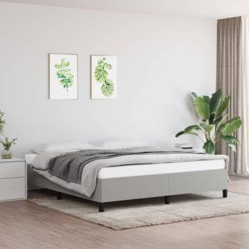Cama solar sin colchón de Tela Gris Claro 160x200 cm
