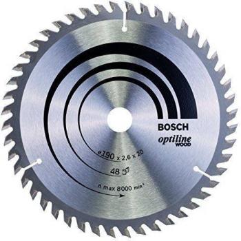 Bosch 2 608 640 614 - Hoja de sierra circular Optiline Wood - 190 x 20/16 x 2,6 mm, 48