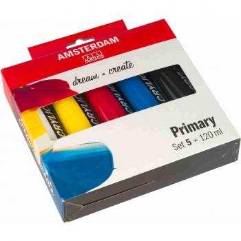Set de Pintura Acrílica Talens 120 ml - 5 Colores Básicos