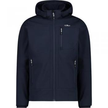 CMP Chaqueta Softshell con Capucha Desmontable Azul Medianoche, Talla S, Cremallera, Hombre