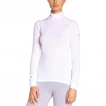 Odlo L/S Turtle Neck Active Originals Warm, Camiseta Térmica para Mujer, Blanco, S