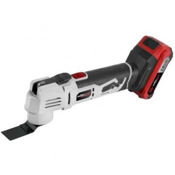 Multiherramienta WORGRIP 20V - Pulidor y Rascador - Velocidad Regulable, con 1 Batería de Litio de 2.0Ah