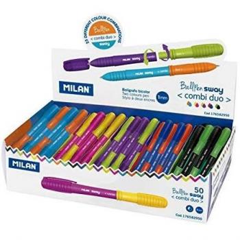 BOLÍGRAFO DE DOBLE PUNTA MODELO SWAY COMBI DUO CON COLORES SURTIDOS DE LA MARCA MILAN