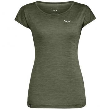 Salewa Puez Melange Dry Women's Short Sleeve Trekking T-Shirt - Dark Olive