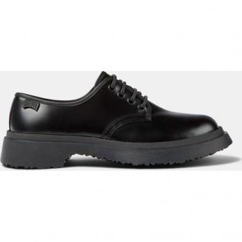 Zapatos de cordones de mujer negros de piel lisos - Camper