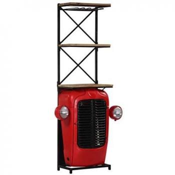 SengentoStyle Wijnkast tractor 49x32x183 cm massief mangohout