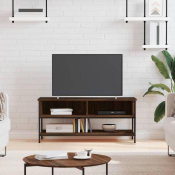 Mueble de TV madera contrachapada 100x35x45 cm, color roble marrón