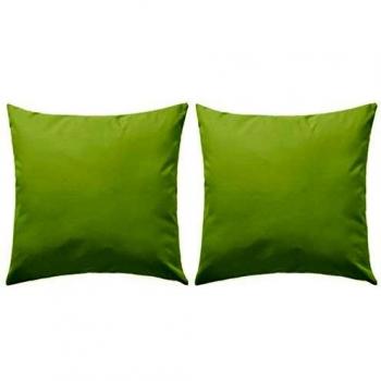 vidaXL 2X Cojín Sofá Silla Cama Decoración Exterior Interior Verde Set Cojines