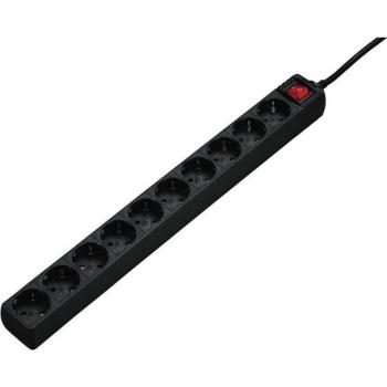 Regleta - Hama 137254 HOME REGLETA 10 TOMAS SHUKO+I, negro, cable 3m, 3680 W