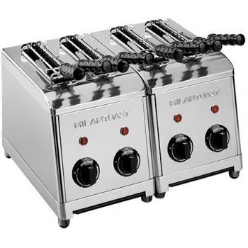 Tostador Clásico de Acero Inoxidable 4 Ranuras con Temporizador y Luz de Control 2,4 kW