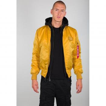 Alpha Industries MA-1 D-Tec Bomber Jacket Men's Black with Hood S-3XL