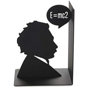 Balvi Sujeta Libros Einstein Color Negro Sujetalibros Decorativo con la icónica Figura de Albert Eins