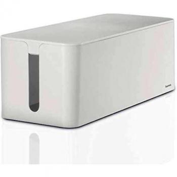 Hama - Caja de cables Maxi, 40 x 15.5 x 13.8 cm, con pies de goma, blanca