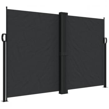 Toldo lateral retráctil negro 160x1200 cm