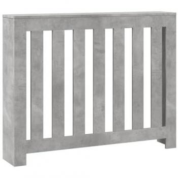 vidaXL Radiator Cover Concrete Grey 104x20x82 cm Engineered Wood