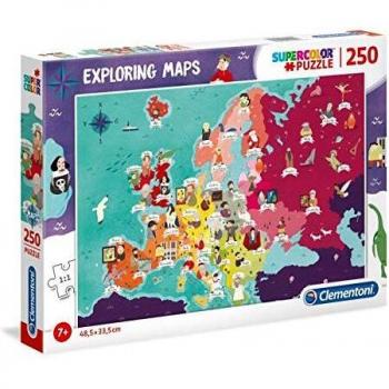 Clementoni- Puzzle Mapa 250 Piezas Europa - Gente