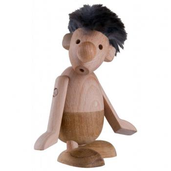 ArchitectMade Strit - Figura de madera teca/haya/Al. 12.5cm