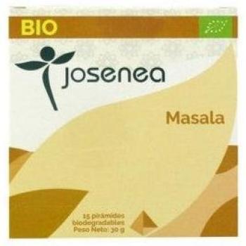 Infusión Masala Chai BIO de Josenea, caja con 15 pirámides en sobre