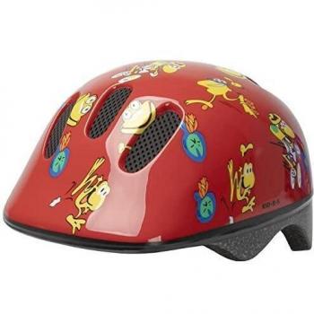 Ventura Frogs - Casco de ciclismo para niños, rojo, 46 - 52 cm