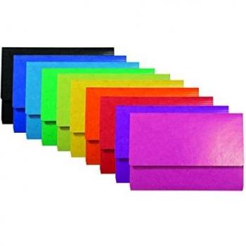 Subcarpeta cartulina lustrada con bolsa exacompta iderama din a4 colores surtidos 265 gr