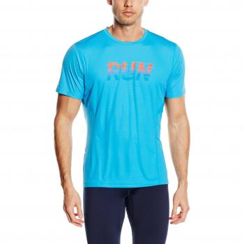 PUMA para Hombre T-Shirt Run Short Sleeve tee, Atomic Blue, L, 513949 02
