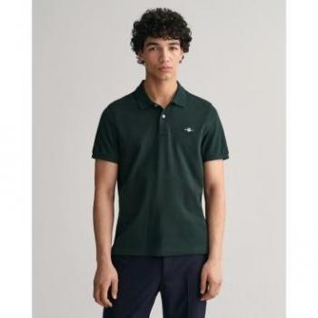 Polo de piqué Regular Fit Shield verde Gant