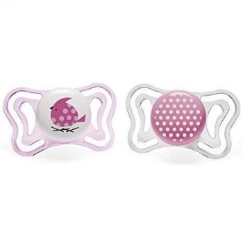 Chicco Physio Light Silicone Pacifier for Girls 2-6 Months - 2 Pack