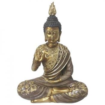 Figura de Buda Oriental Dorado 26x18x9cm - ORIGEN Home Decor