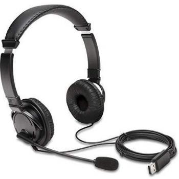 Kensington Headphones USB HiFi+Microphone, Black