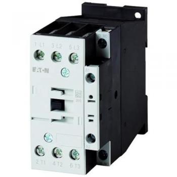 Contactor de potencia DILM25-10 Eaton, 3 polos, 1 contacto normalmente abierto (NA), 25 A, bobina de 110V para 50/60Hz, capacidad de carga de hasta 11 kW